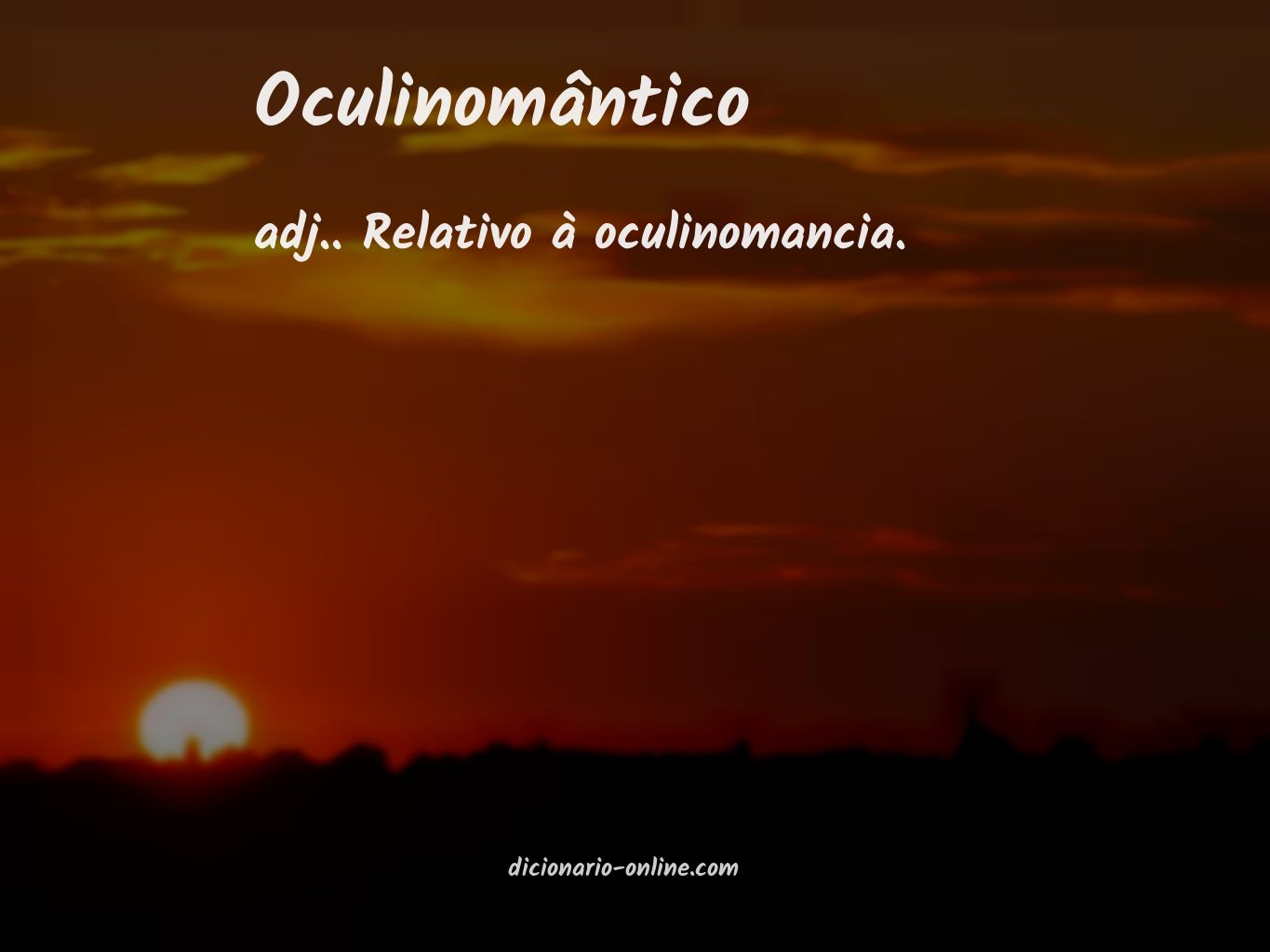 Significado de oculinomântico