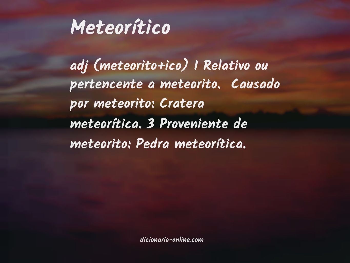 Significado de meteorítico