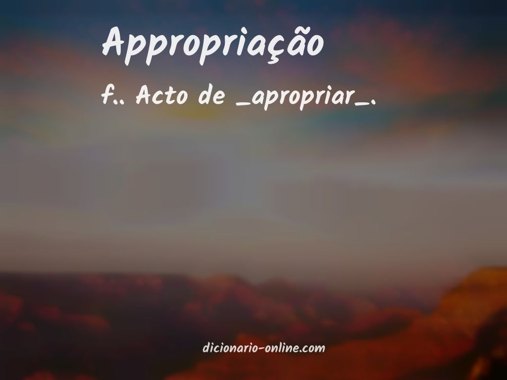 Significado de appropriação