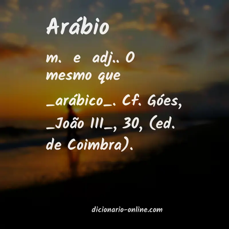 Significado de arábio