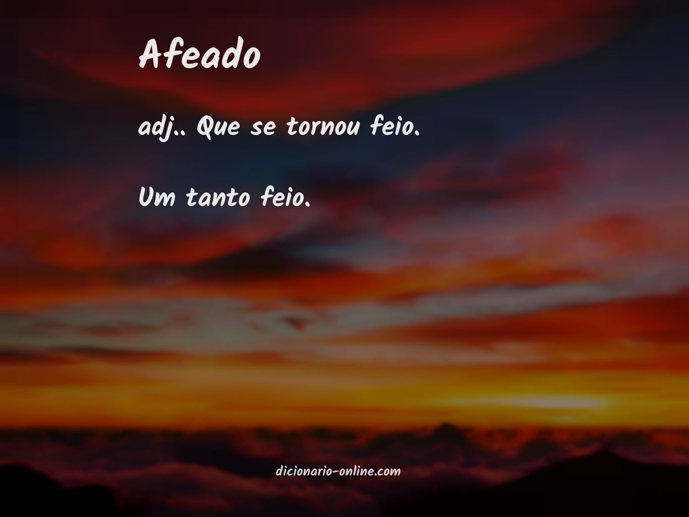 Significado de afeado