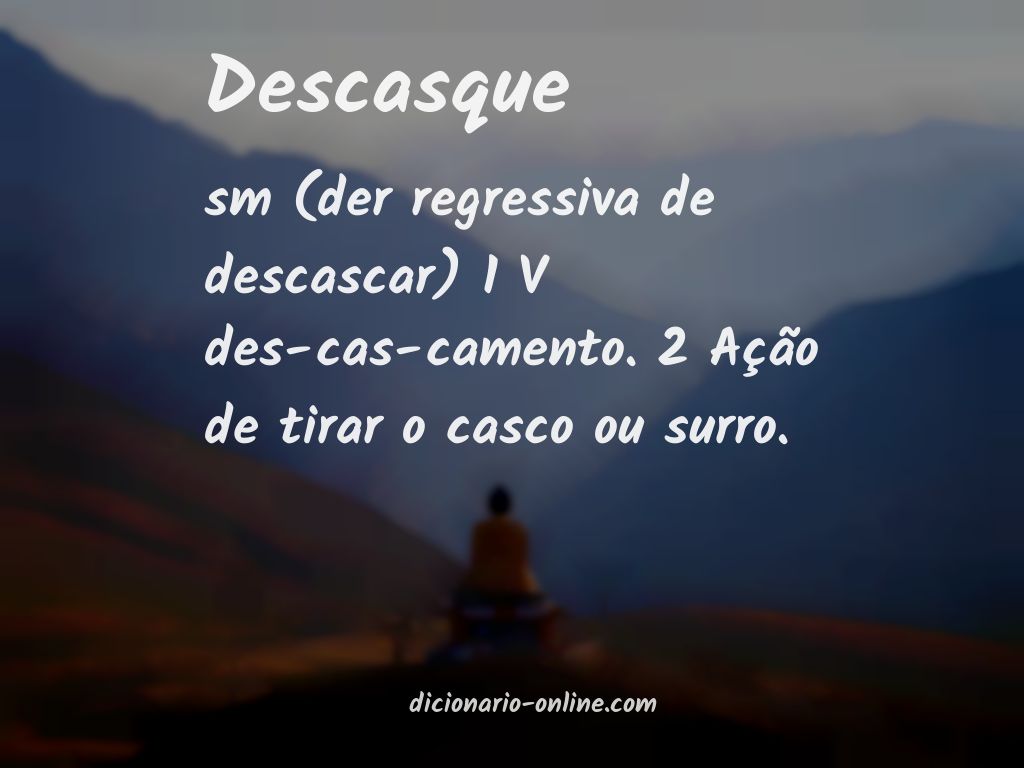 Significado de descasque