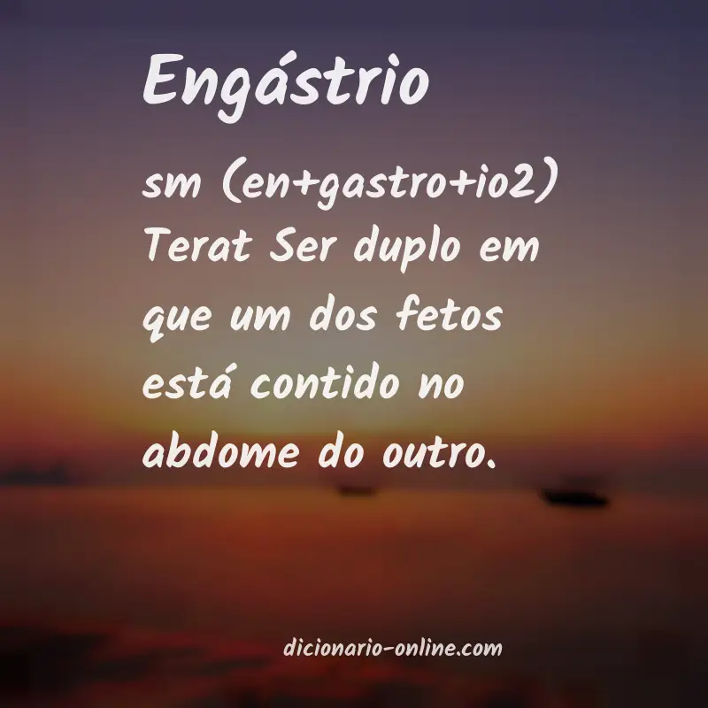 Significado de engástrio