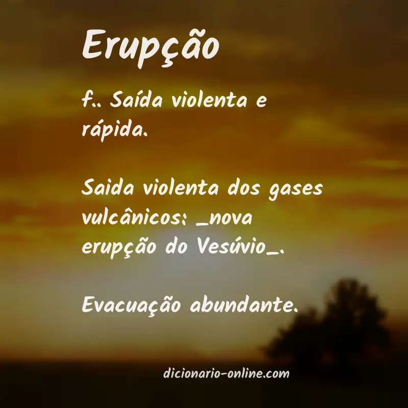 Significado de erupção