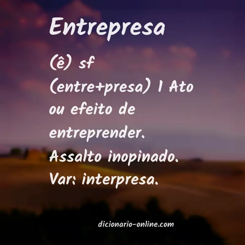 Significado de entrepresa