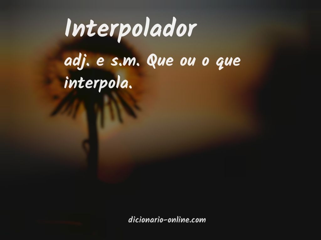 Significado de interpolador