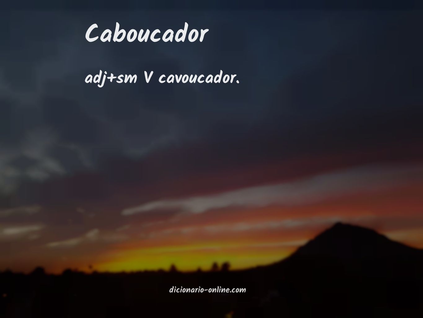 Significado de caboucador