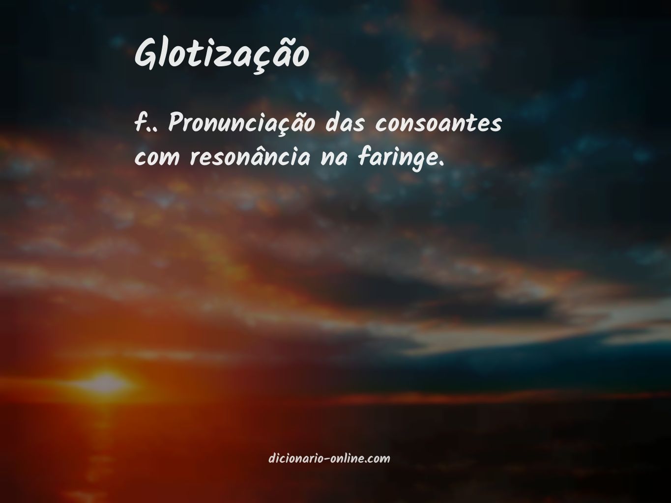 Significado de glotização