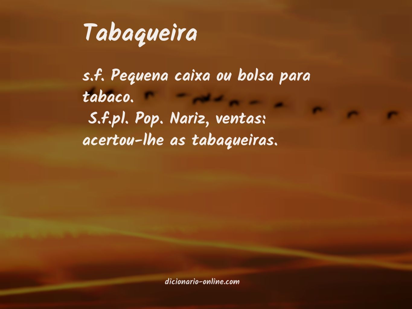 Significado de tabaqueira