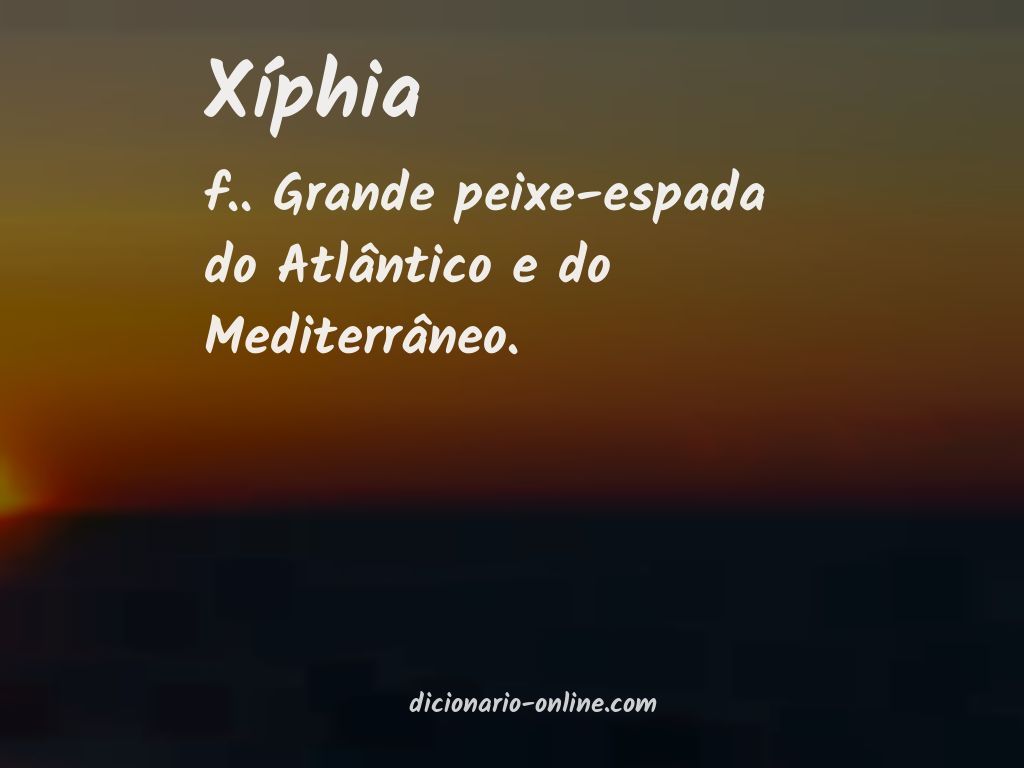 Significado de xíphia