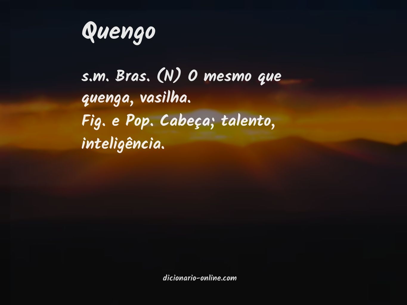 Significado de quengo