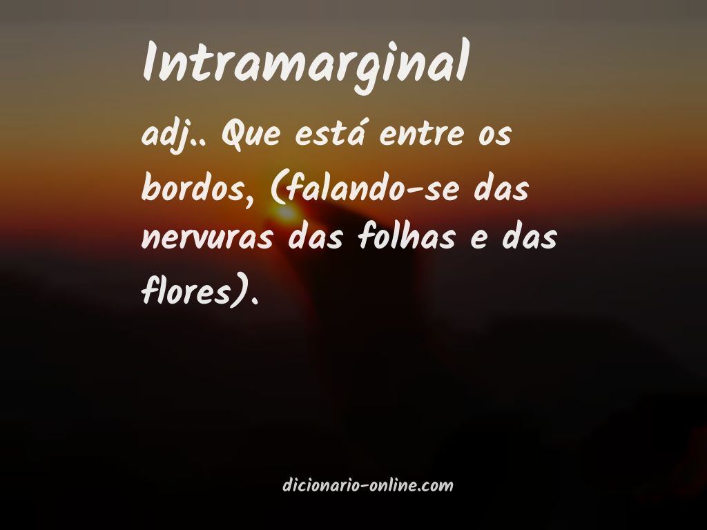 Significado de intramarginal