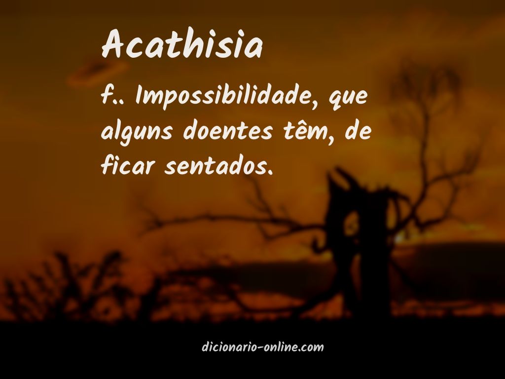 Significado de acathisia