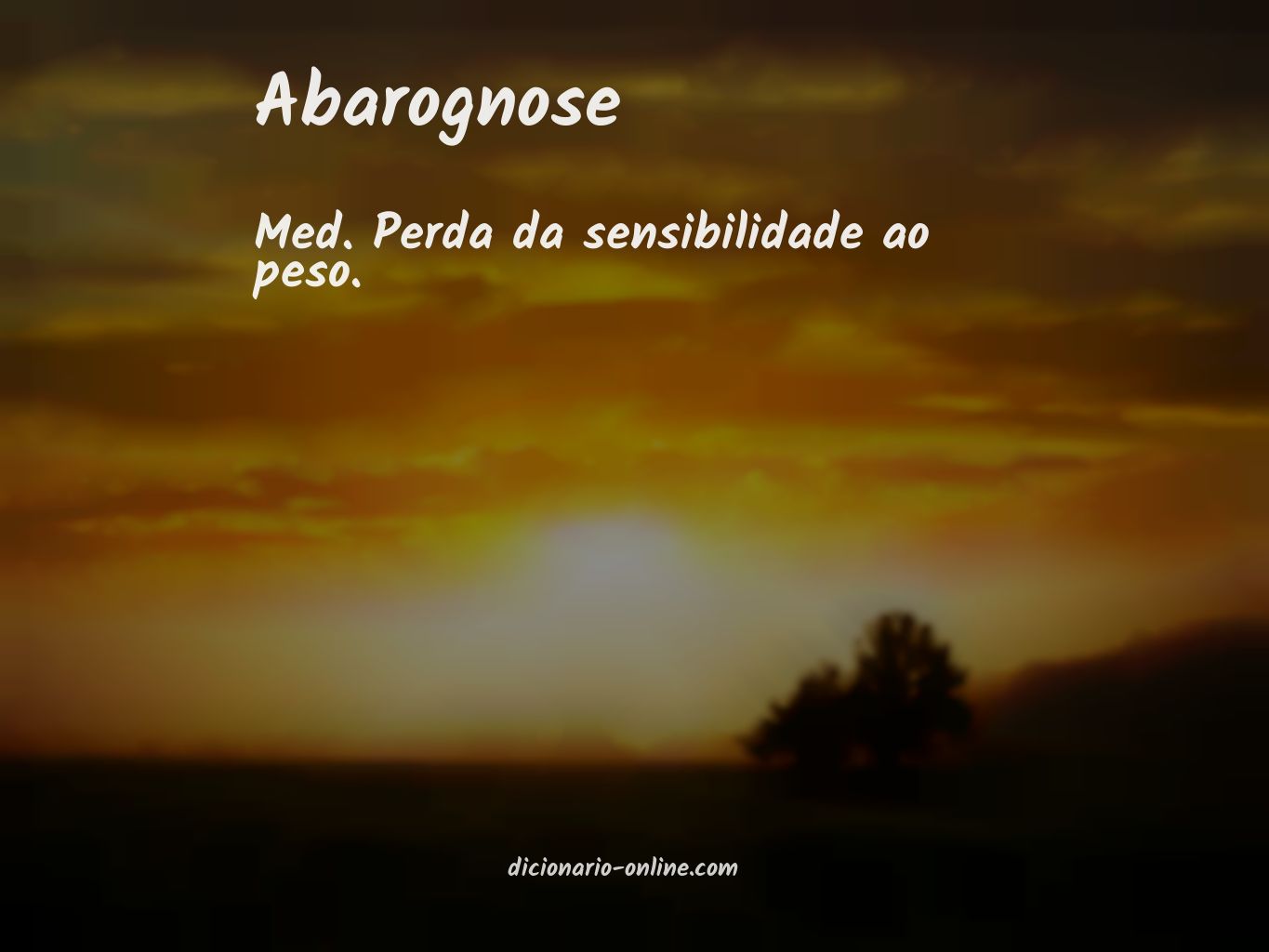 Significado de abarognose