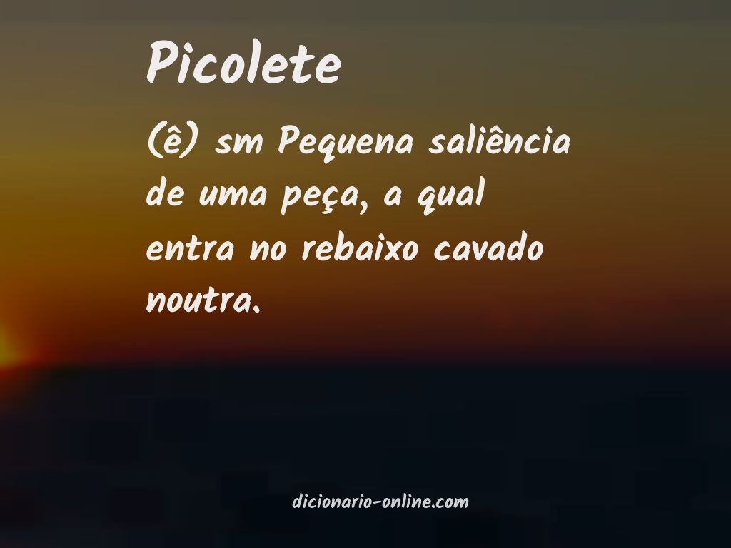 Significado de picolete