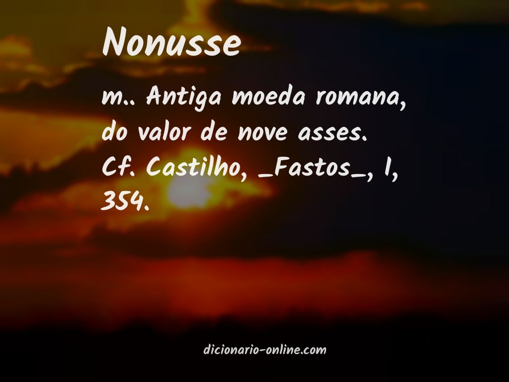 Significado de nonusse