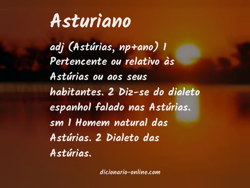 Significado de asturiano