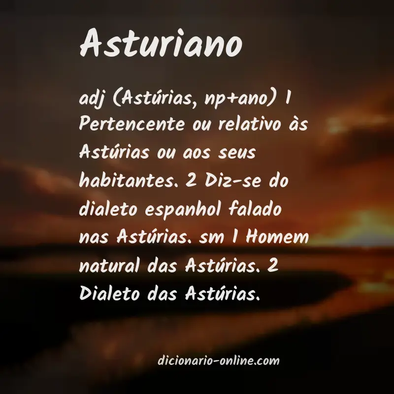 Significado de asturiano