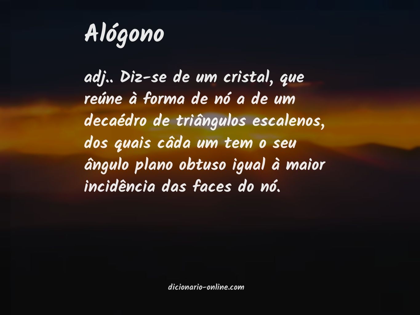 Significado de alógono