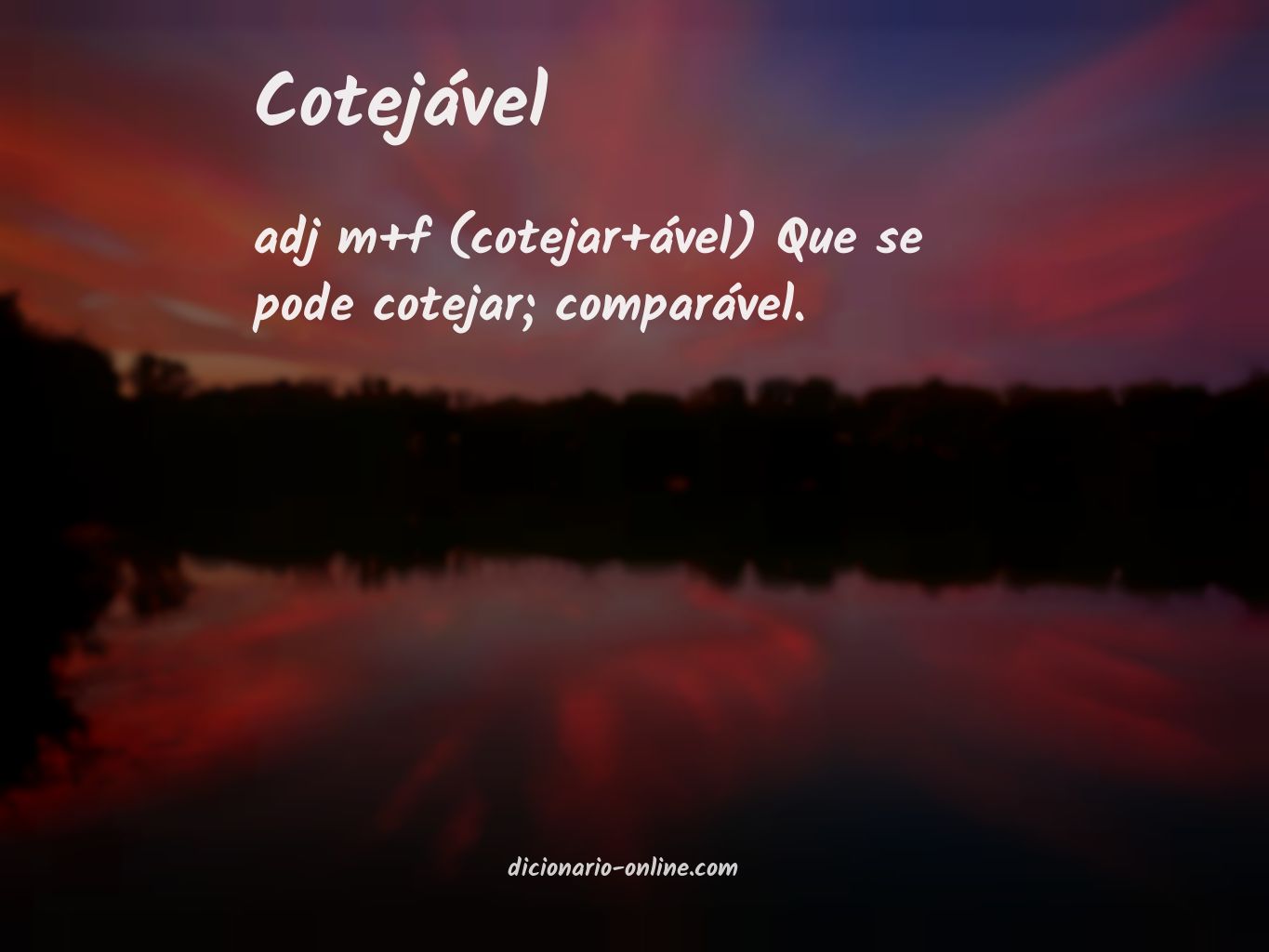 Significado de cotejável