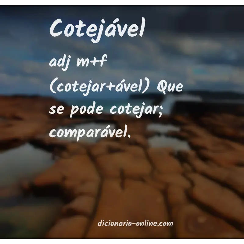 Significado de cotejável