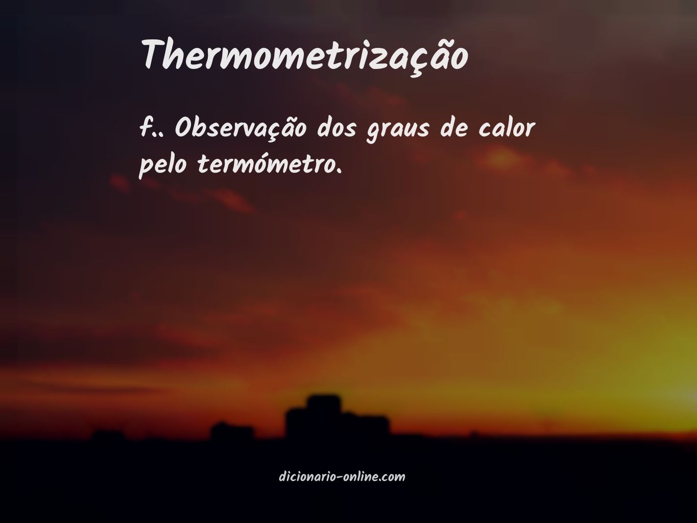 Significado de thermometrização