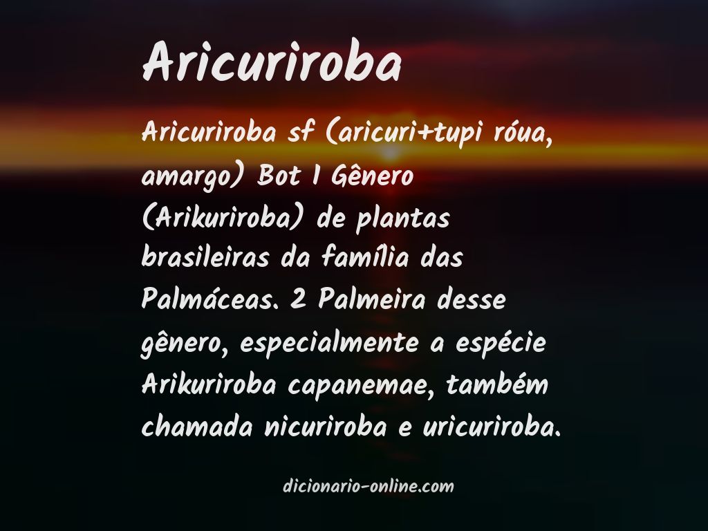 Significado de aricuriroba