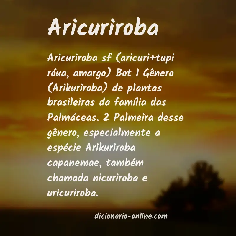 Significado de aricuriroba