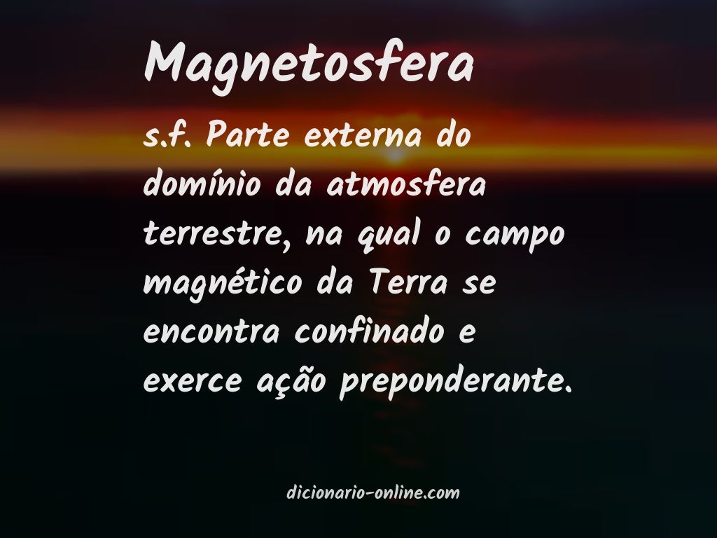 Significado de magnetosfera