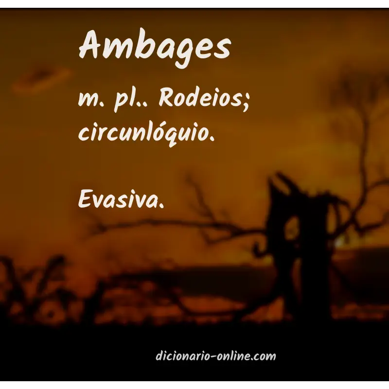 Significado de ambages
