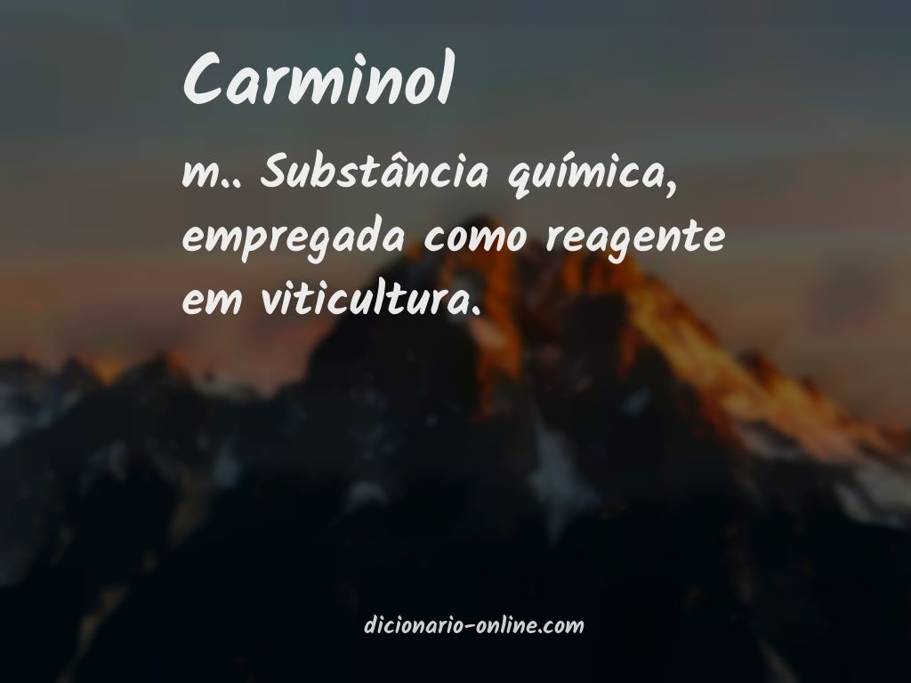 Significado de carminol