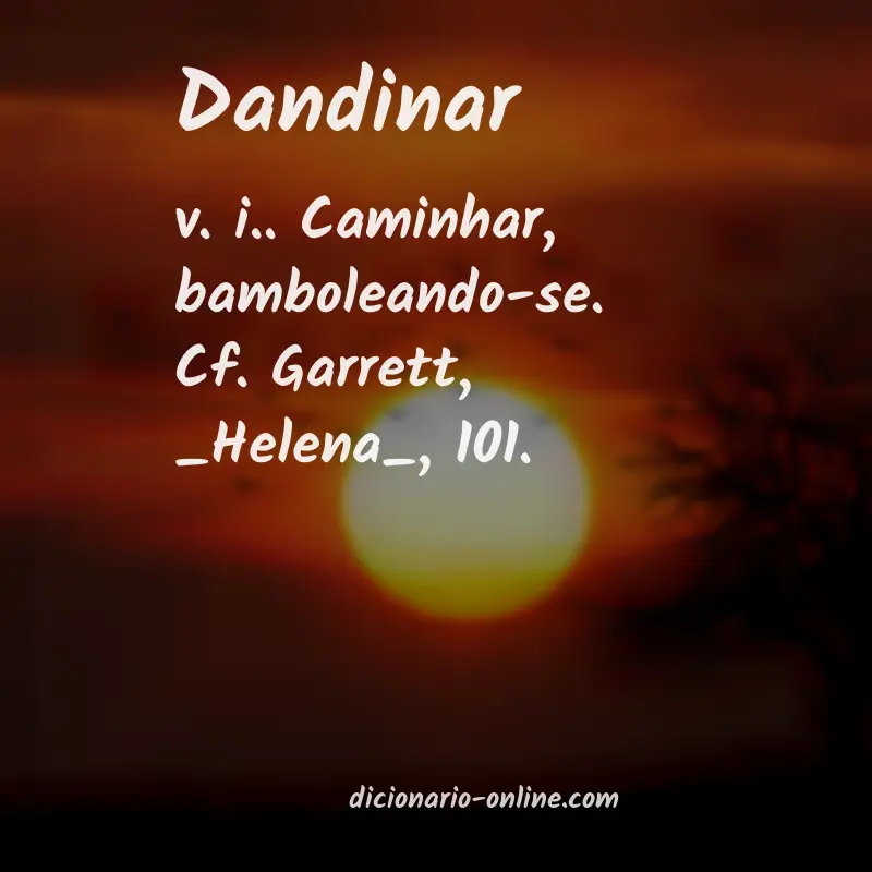 Significado de dandinar