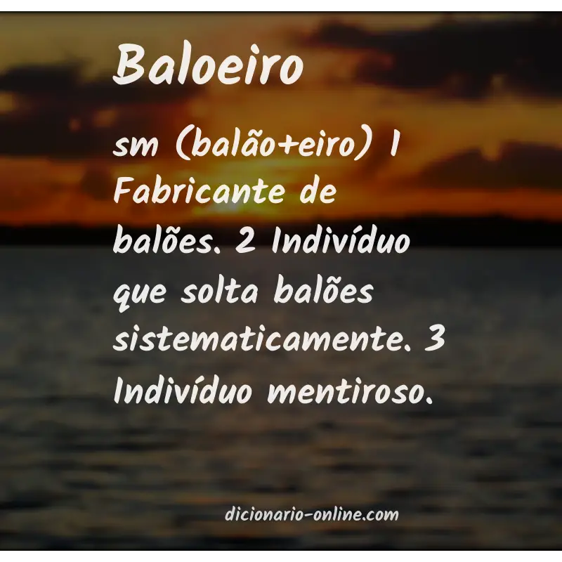 Significado de baloeiro