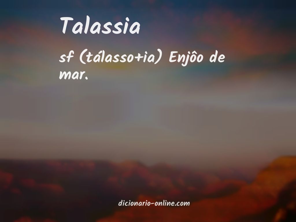 Significado de talassia