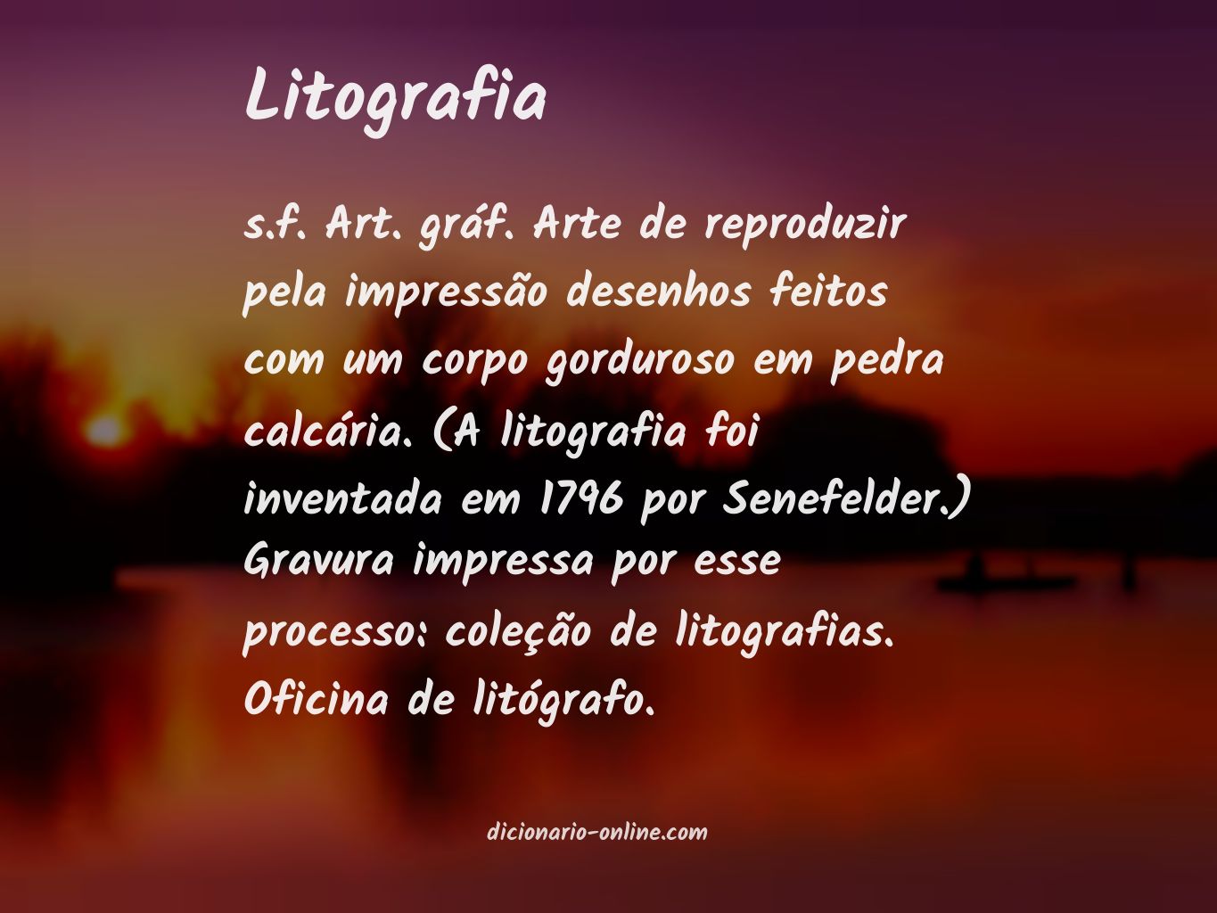 Significado de litografia