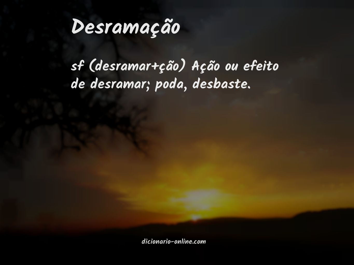 Significado de desramação