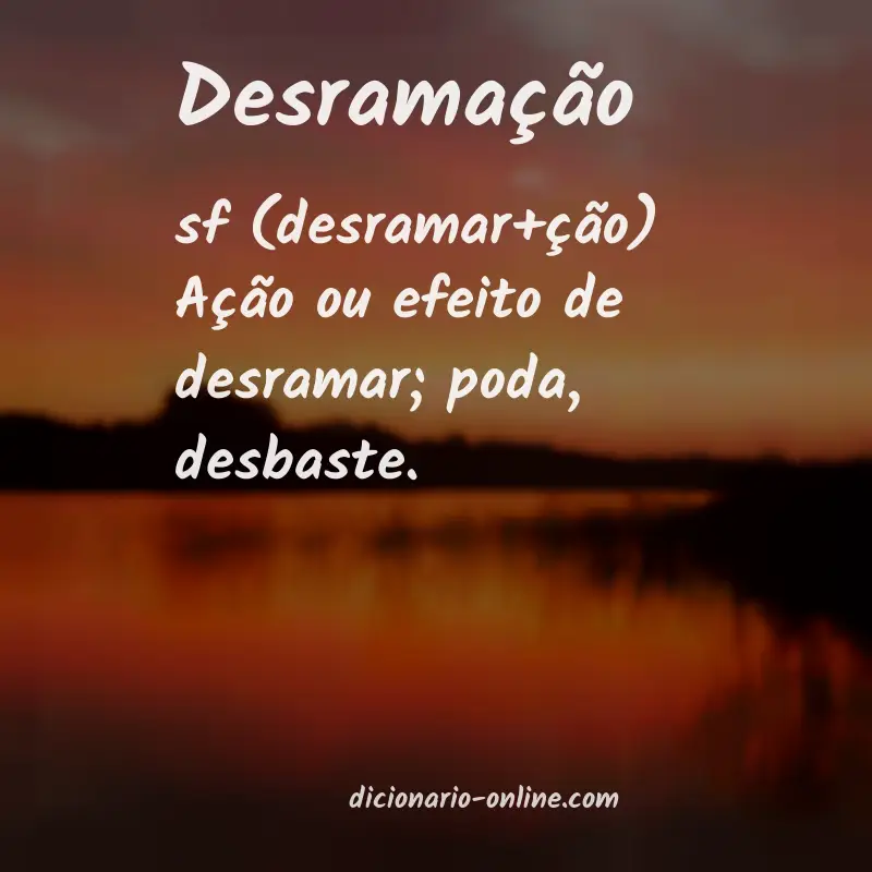 Significado de desramação