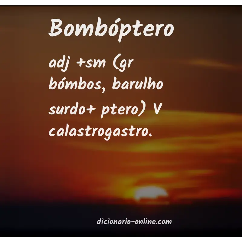 Significado de bombóptero