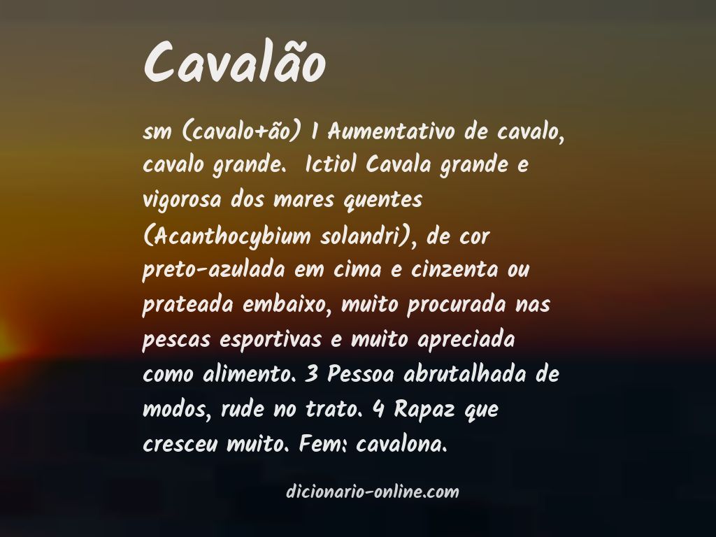 Significado de cavalão