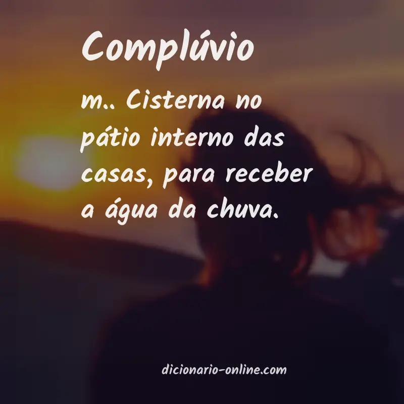 Significado de complúvio