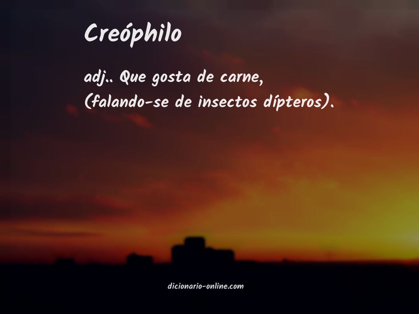 Significado de creóphilo