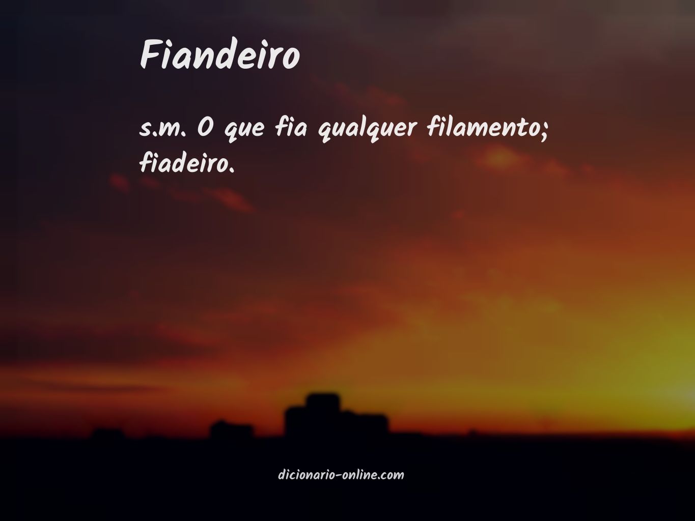 Significado de fiandeiro