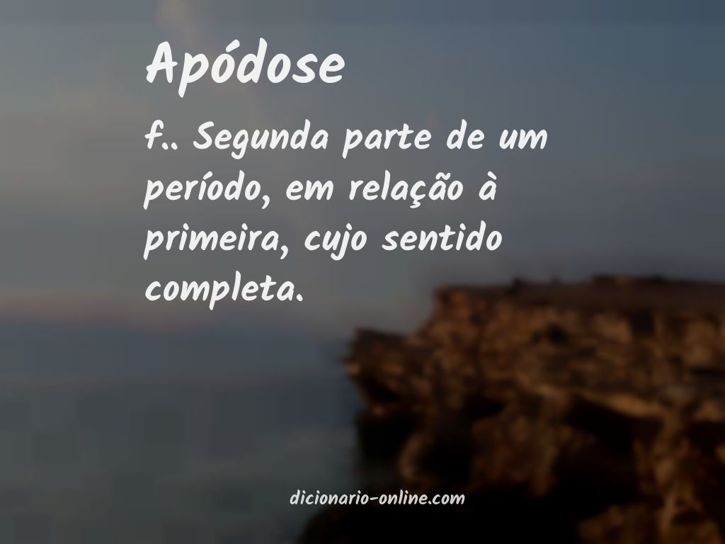 Significado de apódose