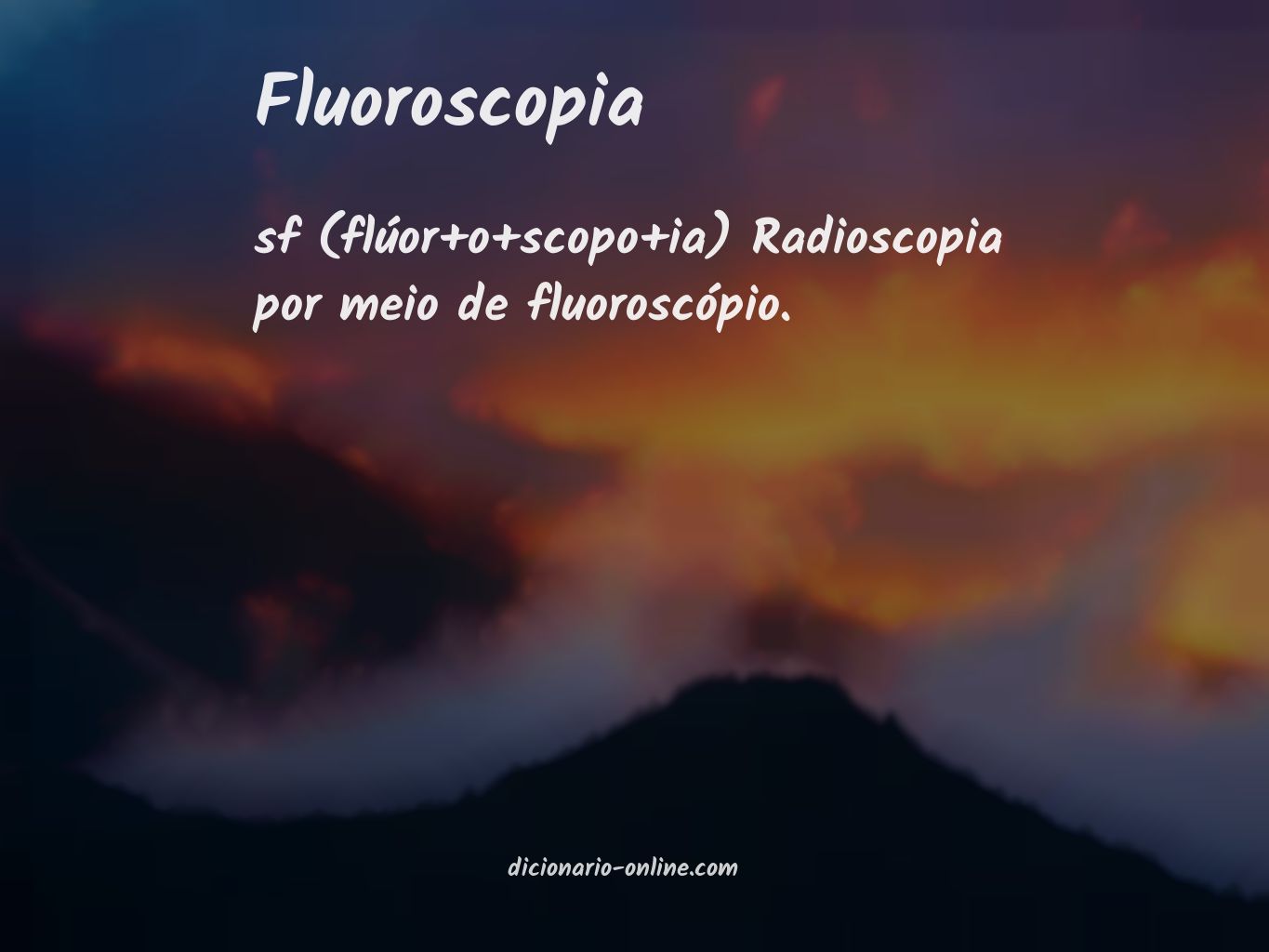 Significado de fluoroscopia