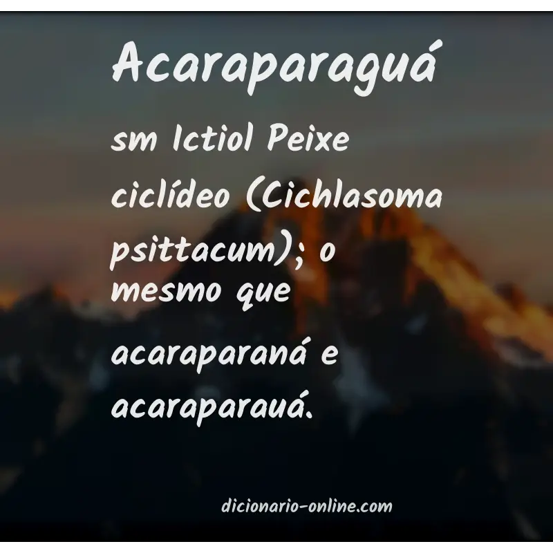 Significado de acaraparaguá