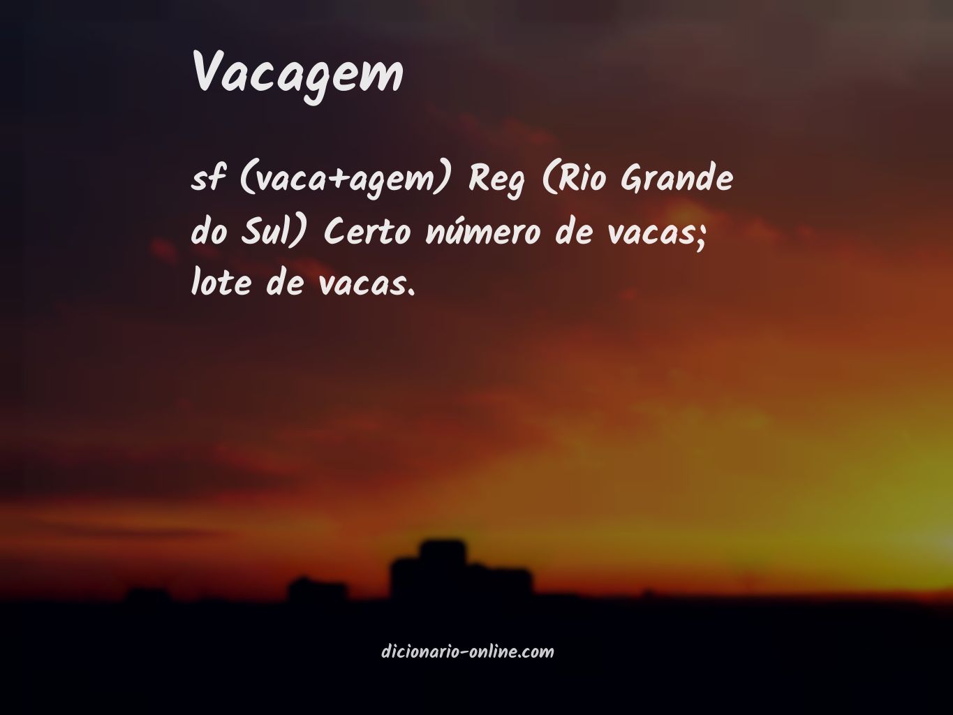 Significado de vacagem