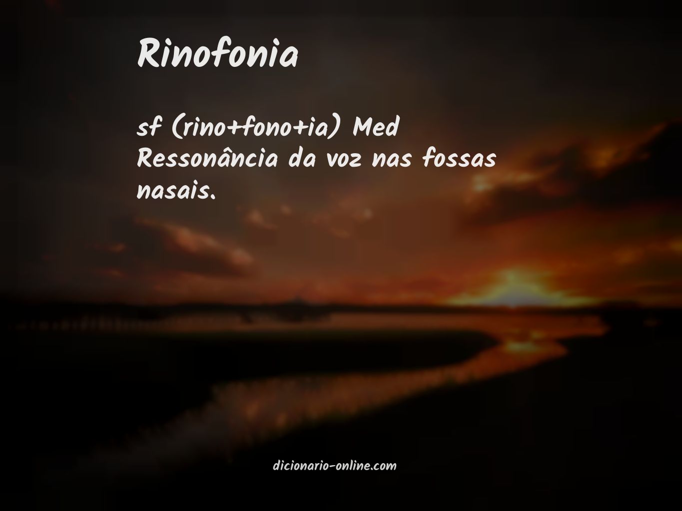 Significado de rinofonia