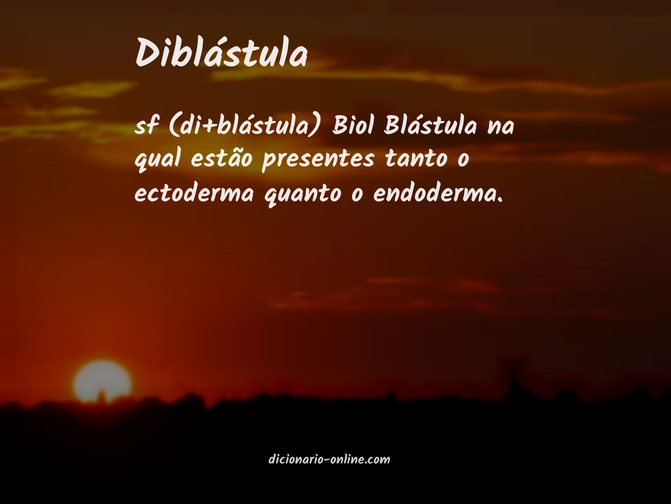 Significado de diblástula