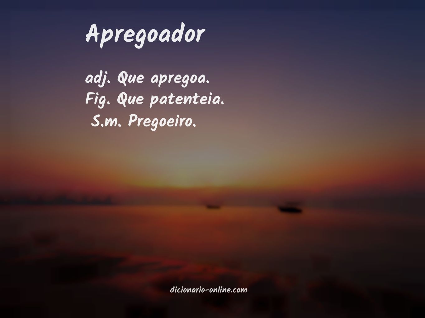 Significado de apregoador