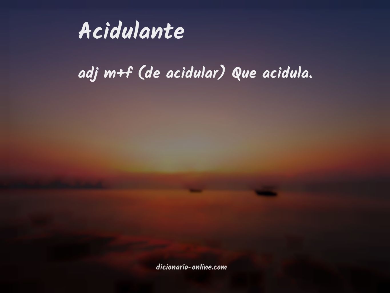 Significado de acidulante